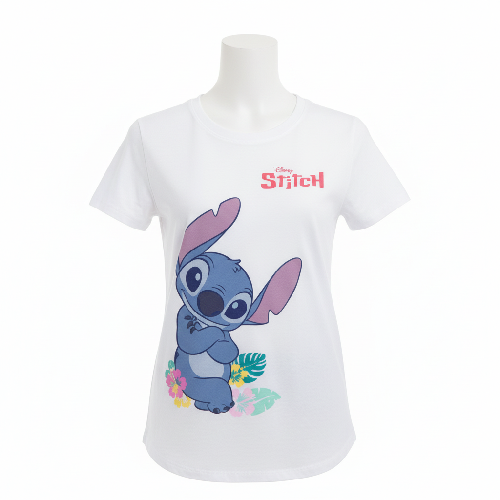 Camisa stitch blanca niña juvenil B1-STI-T030T 490390