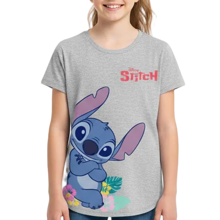 Camisa stitch gris niña juvenil B1-STI-T030T 490390