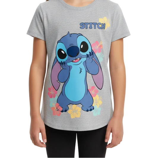 Camisa stitch gris niña juvenil B1-STI-T045T 490390