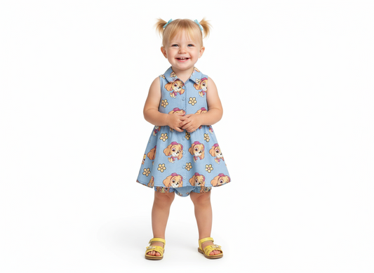 Vestido bebe niña azul claro Paw patrol N10-PWG-116B promo 2x1000