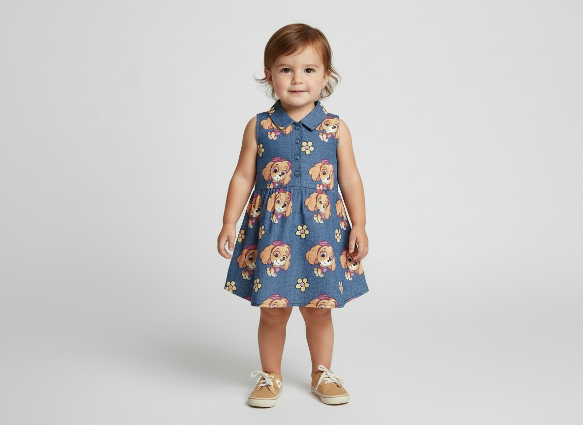 Vestido bebe niña azul oscuro sky Paw patrol N10-PWG-116B promo 2x1000