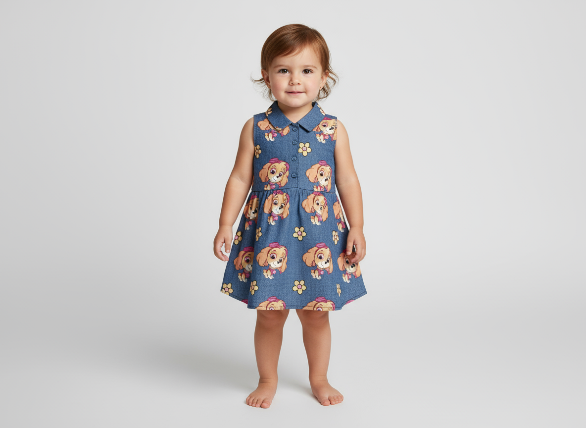 Vestido bebe niña azul oscuro Paw patrol N10-PWG-116B promo 2x1000