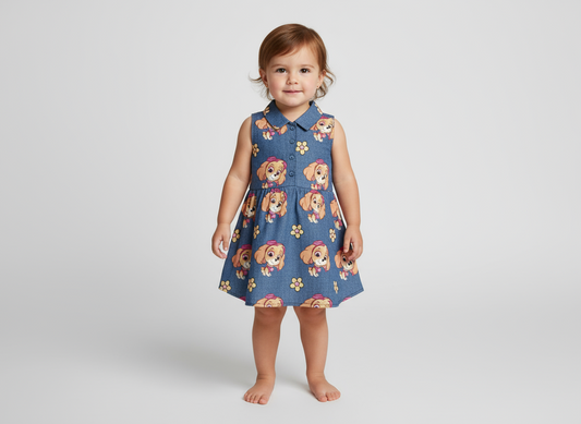 Vestido bebe niña azul oscuro Paw patrol N10-PWG-116B promo 2x1000