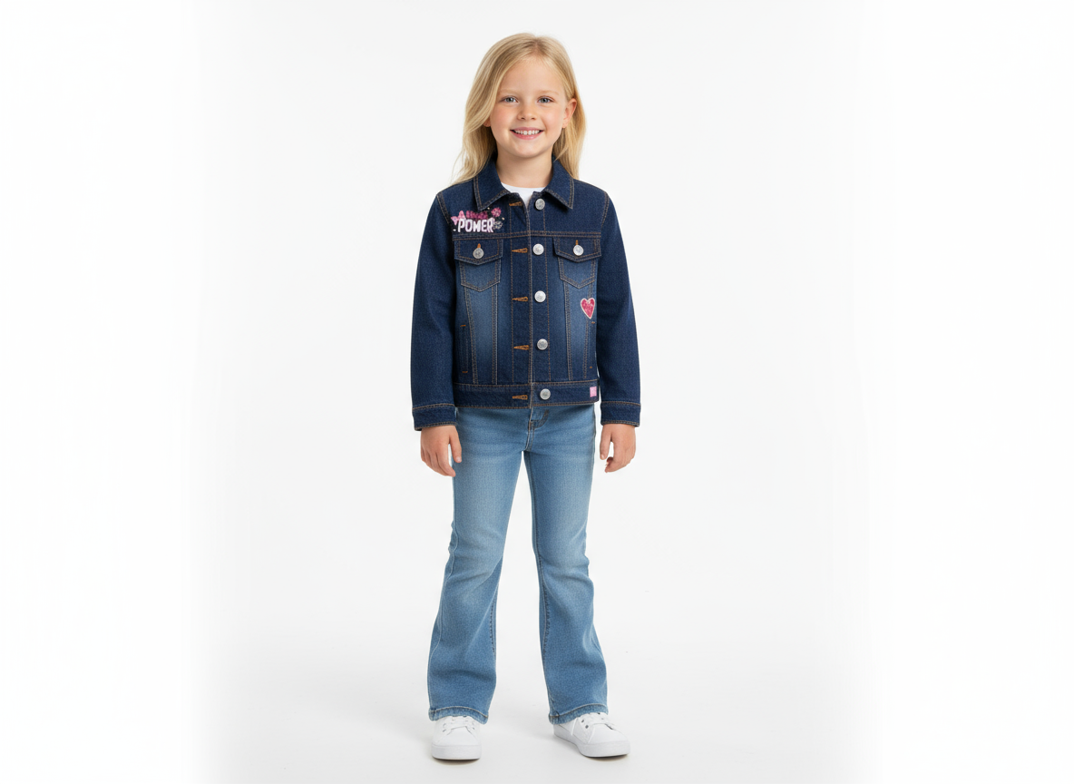 Sueter chamarra jeans azul oscuro Minnie niña D1-MI-1359B promo 2x1000