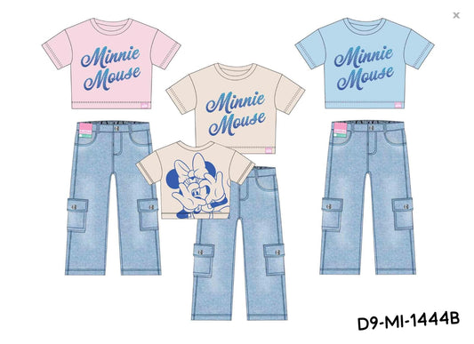 Set conjunto rosado bebe niña Minnie mouse D9-MI-1444B