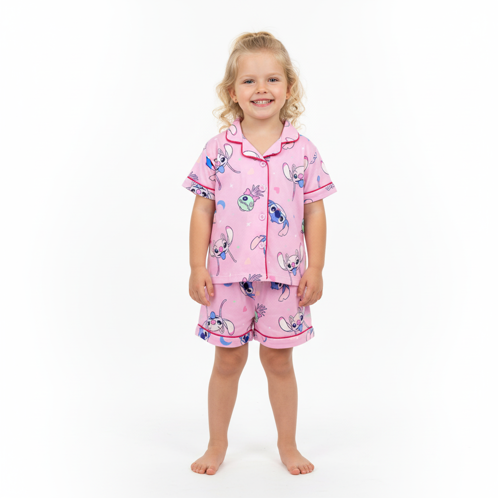 Pijama stitch rosada niña D3-STI-105D promo 2x1000