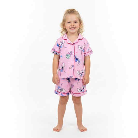 Pijama stitch rosada niña D3-STI-105D promo 2x1000