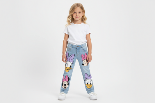 Pantalon jeans azul claro bebe niña Minnie D2-MI-1037B