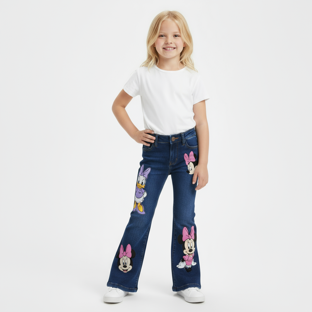 Pantalon jeans azul oscuro bebe niña Minnie D2-MI-1037B