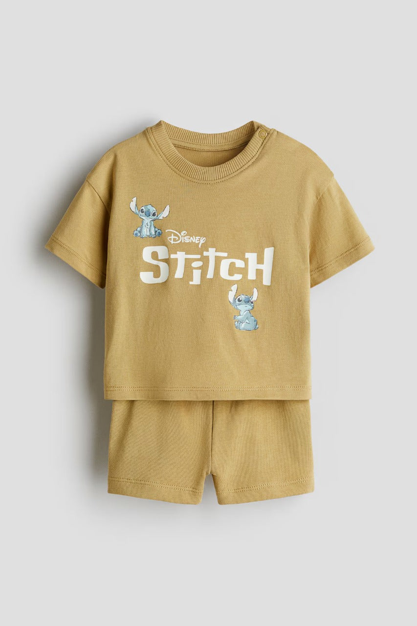 Set conjunto 2 piezas camisa short cafe Stitch 1293805