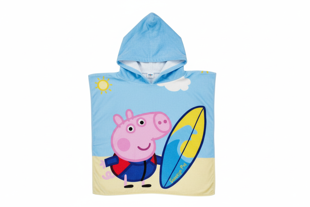Toalla peppa pig con gorro M7-PE-102G 390345 niña