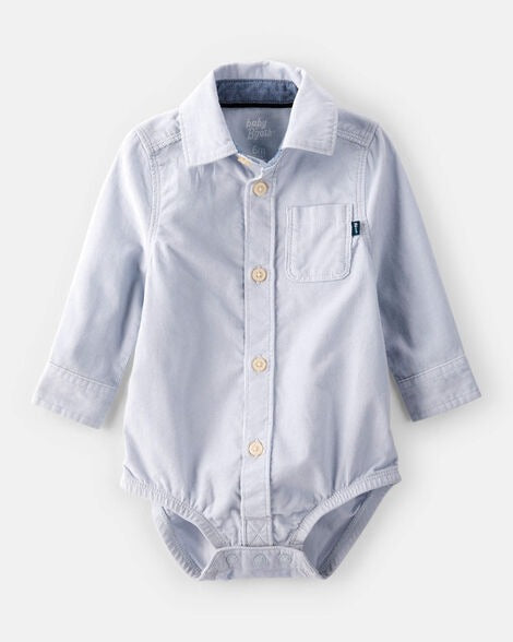 Camisa mameluco formal azul bebe niño Oshkosh 1T595710