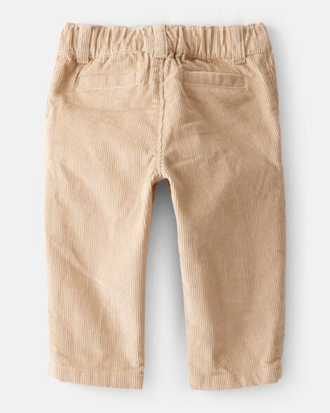 Set 3 piezas bebe niño camisa mameluco verde pantalon beige Carters