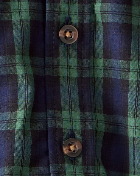 Set 3 piezas bebe niño camisa mameluco verde pantalon beige Carters