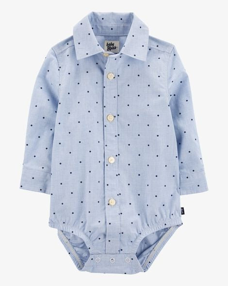 Camisa mameluco azul bebe niño Oshkosh formal 1P535410