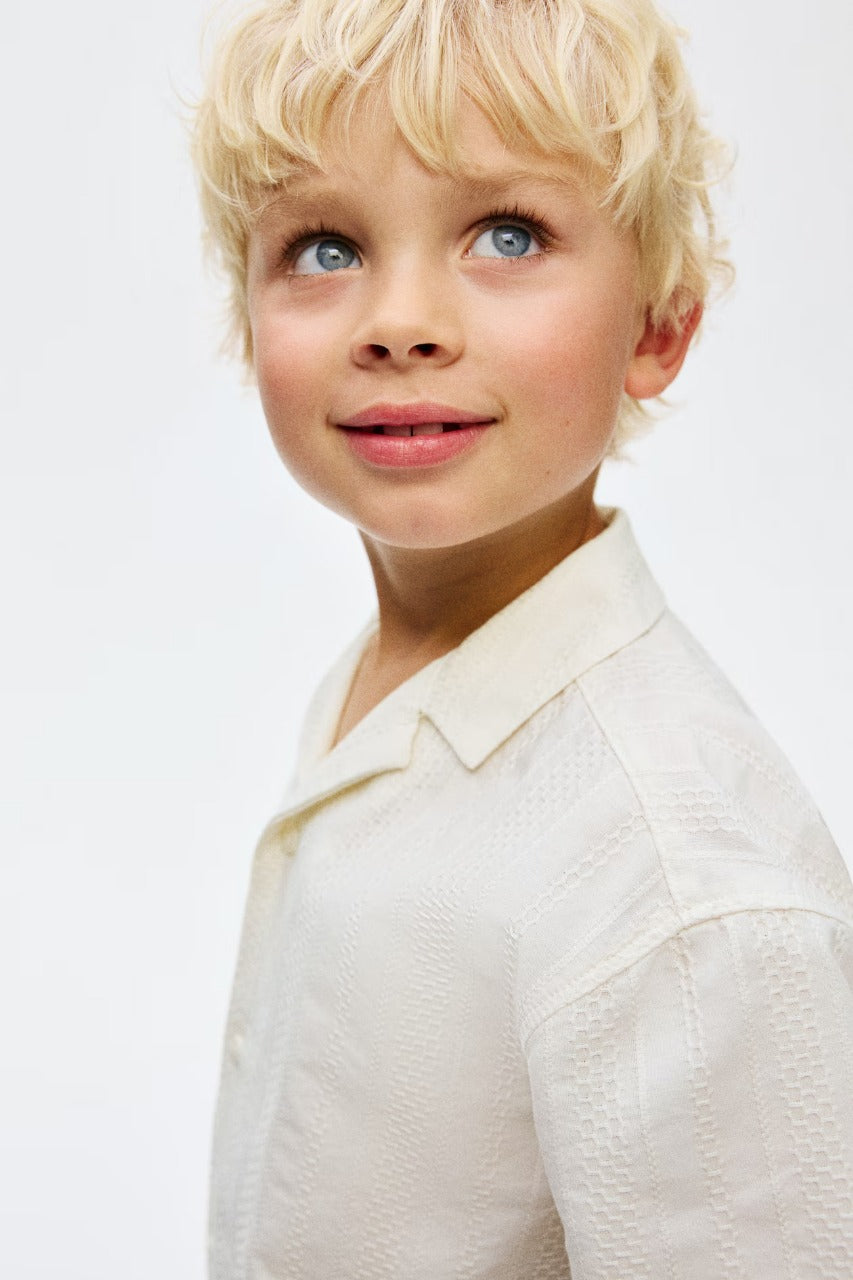 Camisa blanca formal niño H&M 1290778001