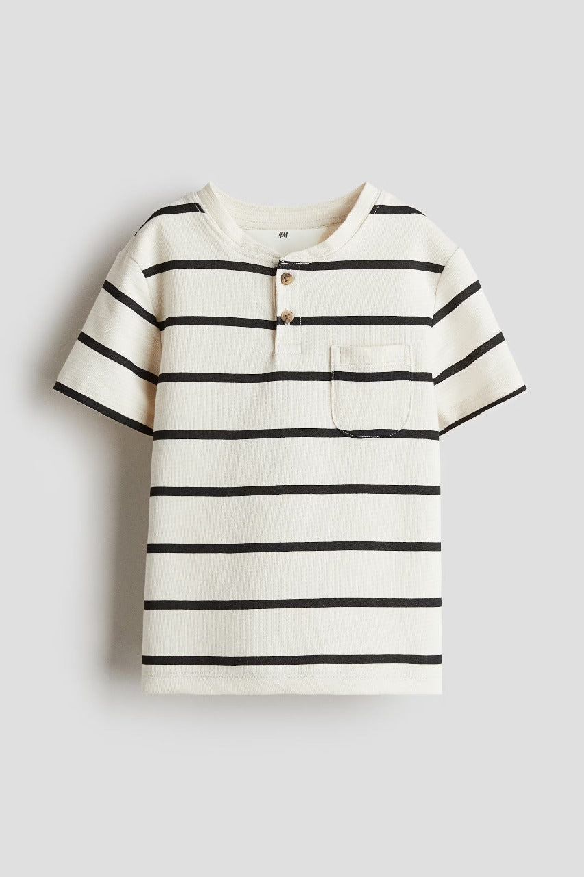 Camisa niño H&M Beige rayas negras horizontales 1296910002