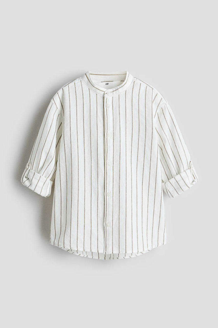 Camisa blanca henley formal niño H&M 1289756001