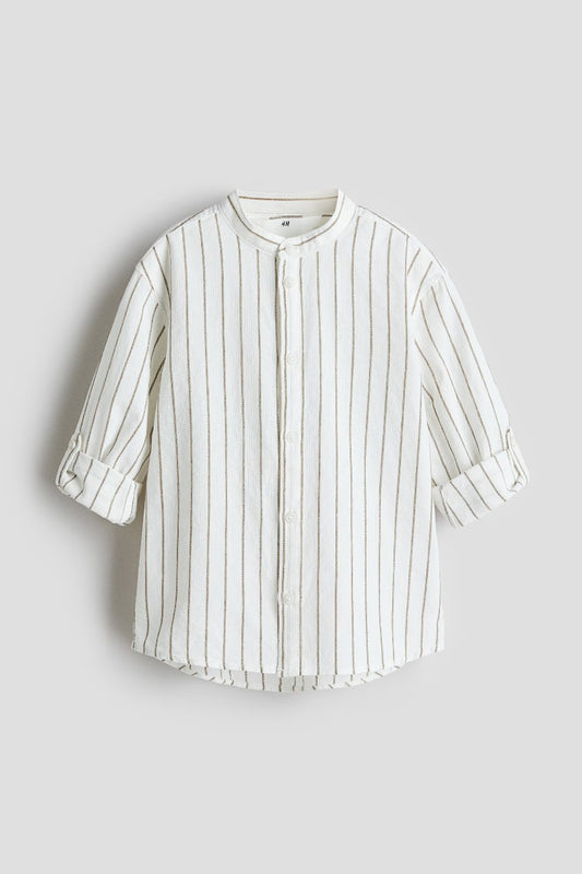 Camisa blanca henley formal niño H&M 1289756001