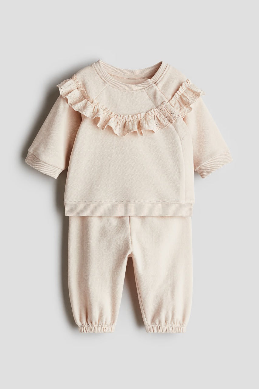 Set conjunto 2 piezas bebe niña rosado H&M 0932192071