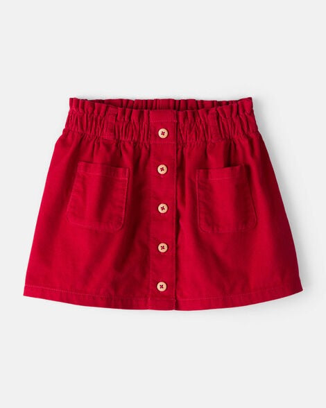 Falda roja botones navidad navideño niña Carters 2T566010