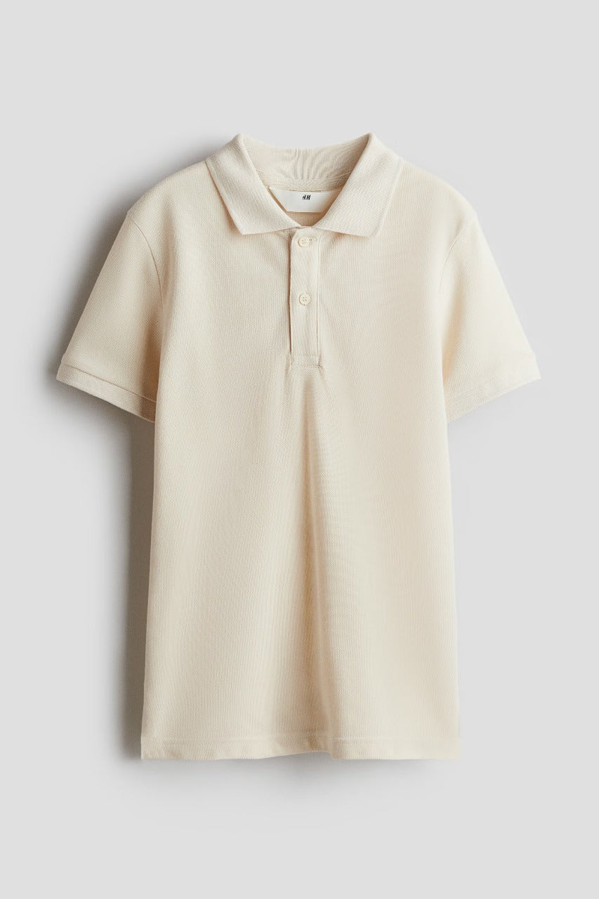 Camisa polo niño beige H&M 1215466010