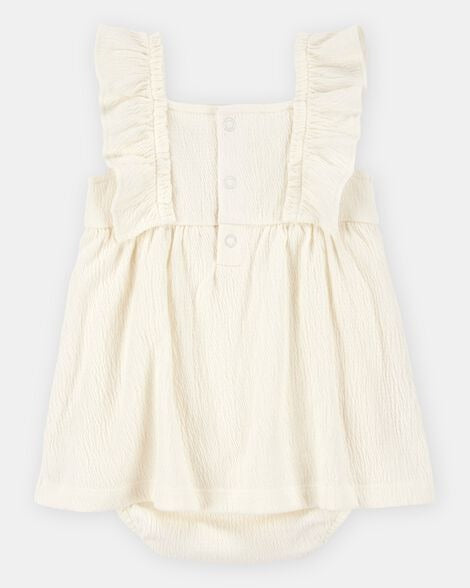 Vestido blanco flores bebe niña Carters 1S530310