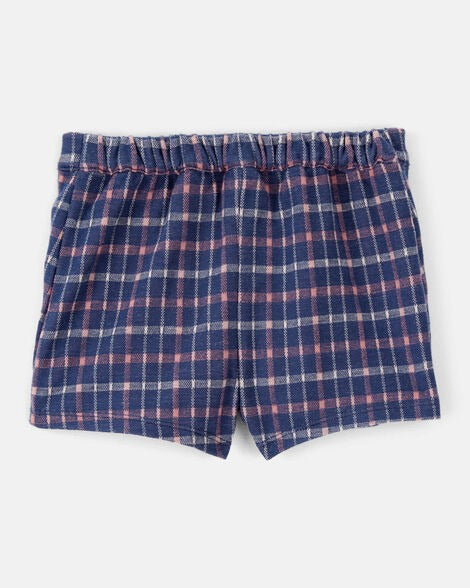 Falda short niña plisada cuadros azul Carters 2T488810
