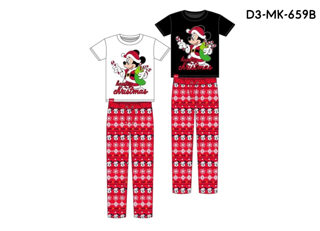 Pijama bebe niño negra roja navidad navideño Mickey D3-MK-659B 590490