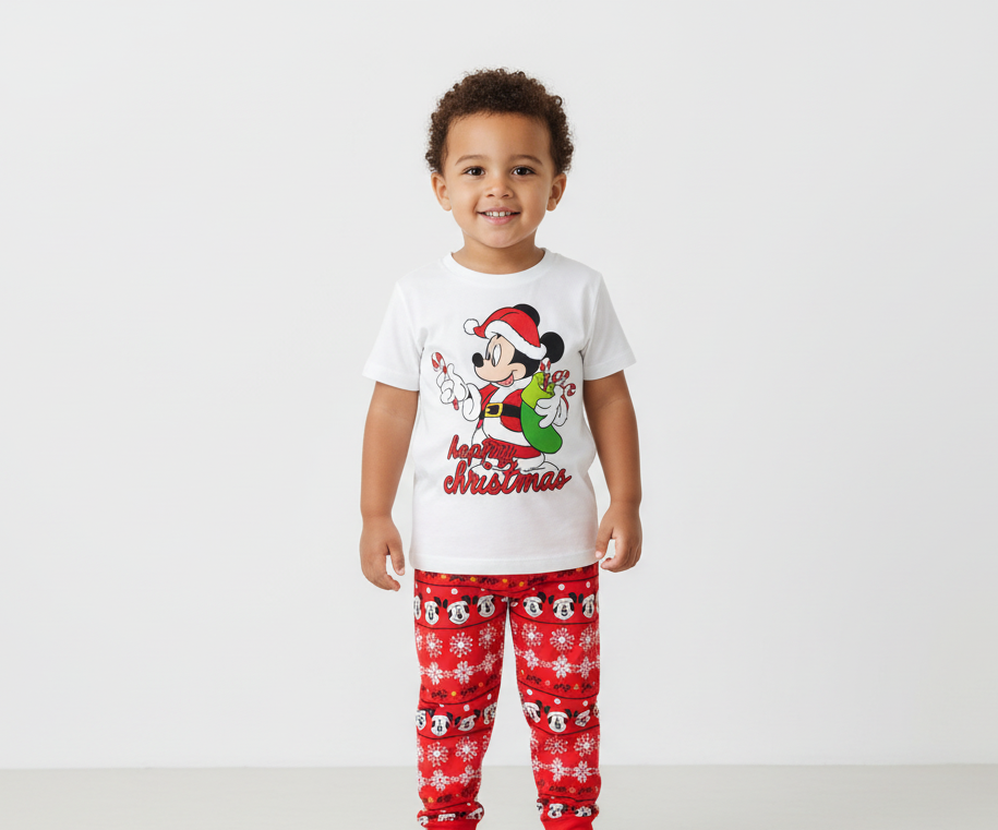 Pijama bebe niño blanca roja navidad navideño Mickey D3-MK-659B 590490