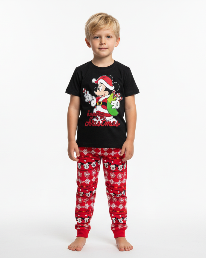 Pijama bebe niño negra roja navidad navideño Mickey D3-MK-659B 590490