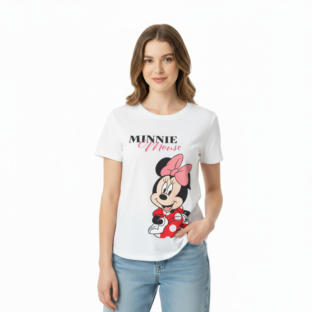 Camisa dama mujer blanca Minnie B1-AD-3330C promo 3x1000