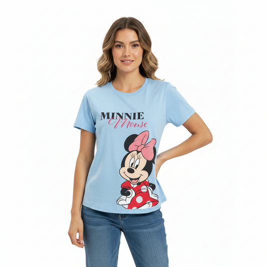 Camisa dama mujer azul celeste Minnie B1-AD-3330C promo 3x1000