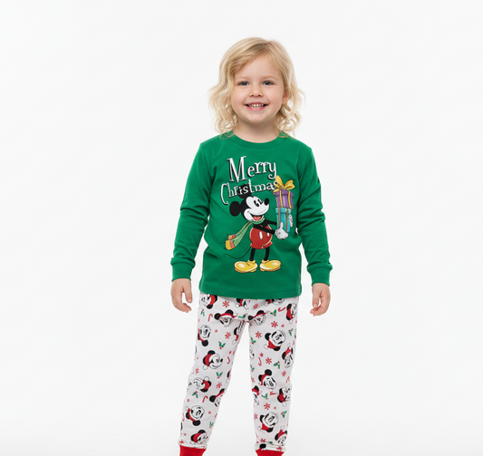 Pijama verde bebe niño navidad navideño Mickey D3-MK-660B 590490