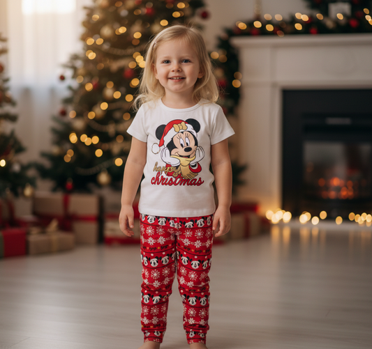 Pijama bebe nina blanca roja navidad navideno  Minnie D3-MI-676B 590490