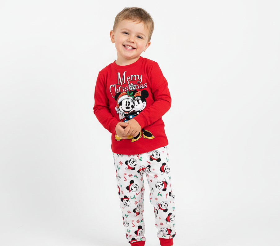 Pijama bebe niño niña Mickey Minnie roja navidad navideño D3-MI-677B 590490