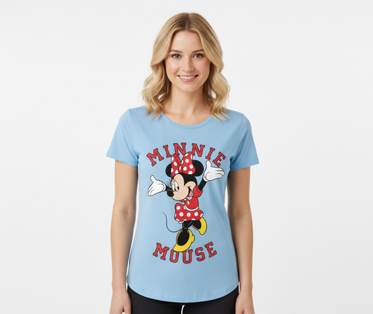 Camisa dama mujer azul celeste Minnie B1-AD-3327C