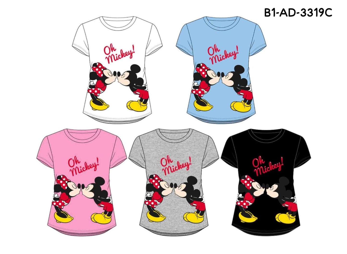 Camisa dama mujer gris Mickey B1-AD-3319C