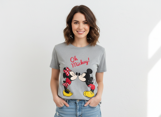 Camisa dama mujer gris Mickey B1-AD-3319C