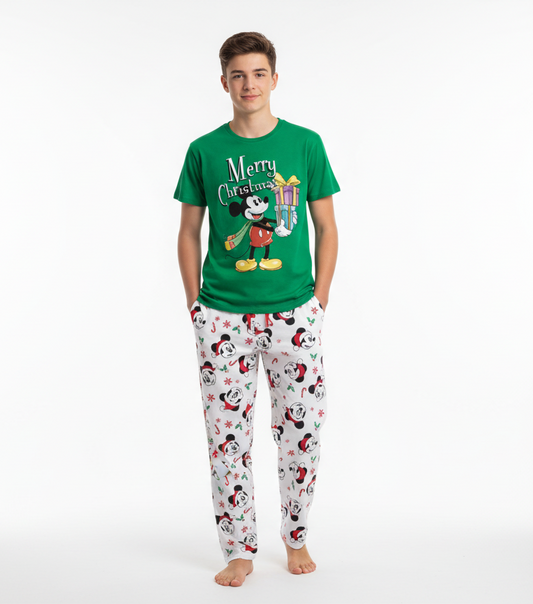 Pijama niño verde navidad navideño Mickey Merry Cristhmas B3-AD-T111G 590490