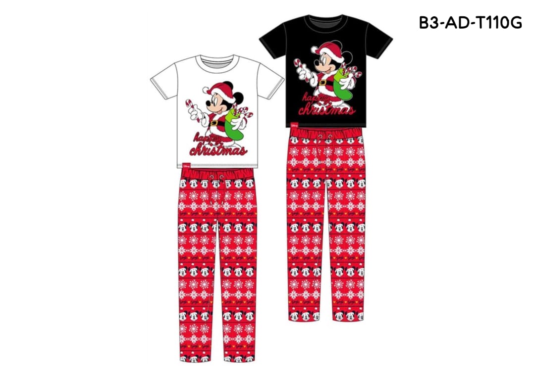 Pijama negra roja niño navidad navideño Mickey B3-AD-T110G 590490