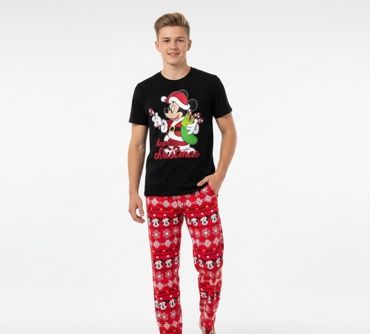 Pijama negra roja niño navidad navideño Mickey B3-AD-T110G 590490