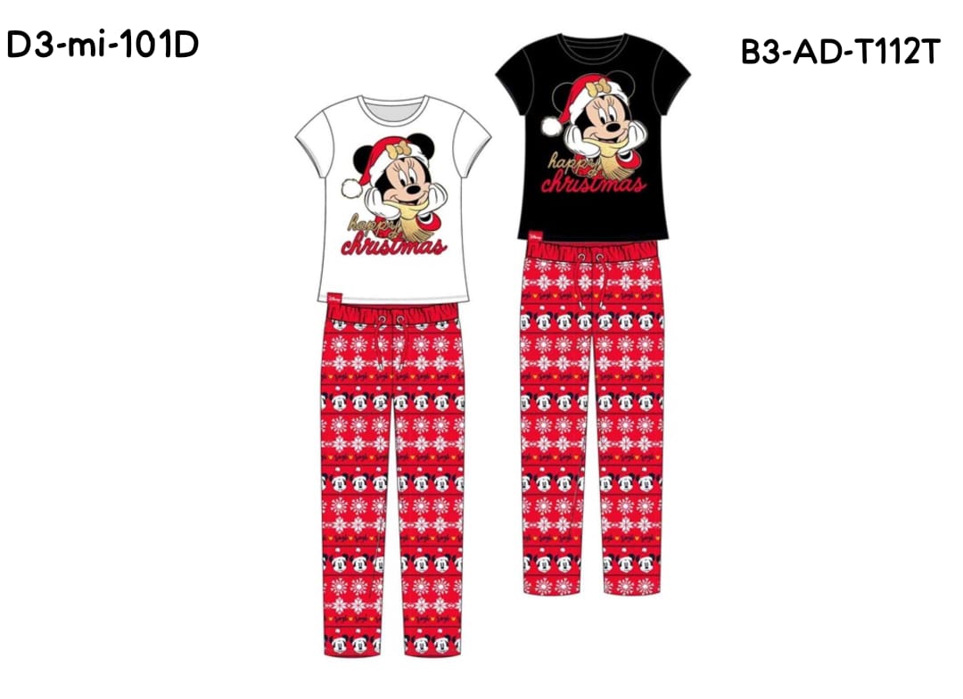 Pijama niña blanca roja navidad navideño Minnie B3-AD-T112T 590490