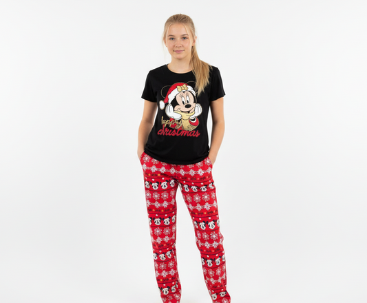 Pijama niña negra roja navidad navideño Minnie B3-AD-T112T 590490