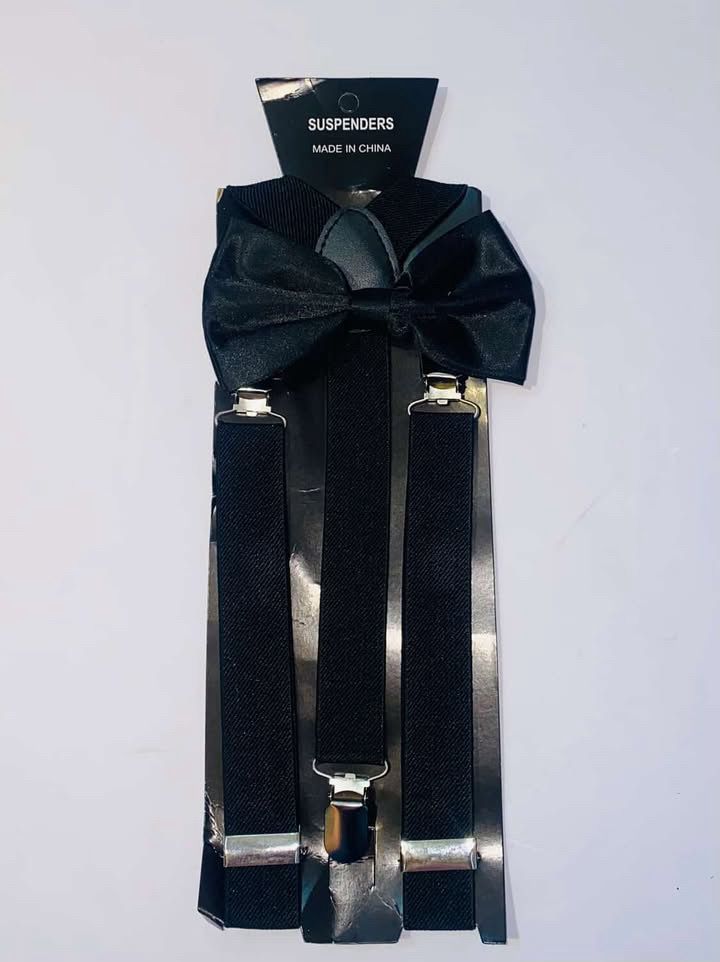 Tirantes y corbatin niño Negro 8487407500555