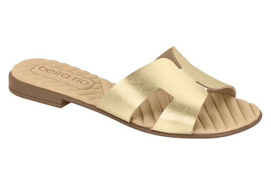 Zapato dama mujer Beira rio Brilho Italia dorado 30579