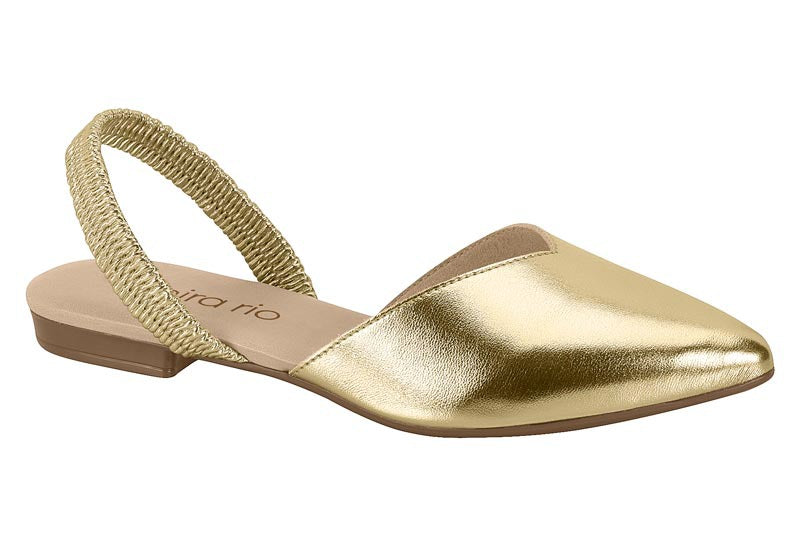 Zapato dama mujer Beira rio Brilho Italia dorado 30693