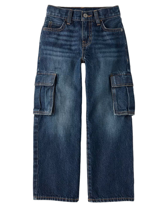 Pantalon azul jeans cargo niño Childrens Place 3057250