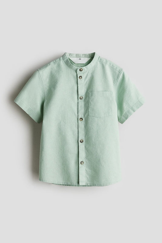 Camisa verde formal henley H&M 1217934005