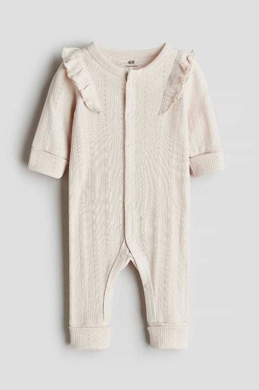 Pijama mameluco bebe niña beige H&M 1194079012
